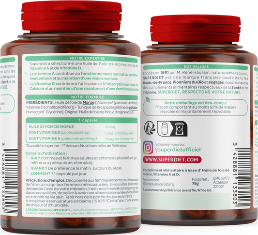 Huile de foie de morue (source de vitamine a et vitamine d) - 2